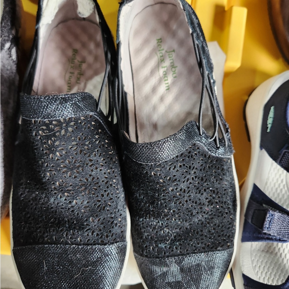 Jambu Black Sparkly Sneakers Slip-On Comfort